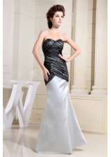 Black and Grey Prom Dress Sweetheart For Custom Made