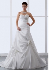 Hand Made Flowers Sweetheart A-line Wedding Dress 2013 New Style Hottest