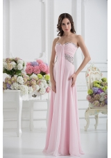 Sweetheart Empire Sequins Prom Dress with Ruching