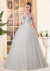 Pretty Sweetheart A Line Wedding Dresses with Beading