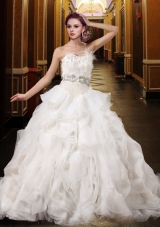 Lovely Beading Ball Gown Wedding Dress with Sweetheart