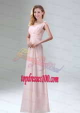 Beautiful Chiffon Bridesmaid Dress in Light Pink for 2015