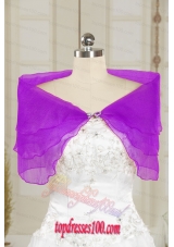 2015 Fashionable Purple Shawls with Beading