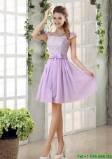 2015 Chiffon Christmas Party Dress with Ruching Bowknot