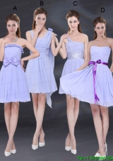 2015 Elegant Chiffon Lace Up Prom Dress in Lavender