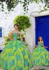 2015 Popular Beading and Ruffles Princesita Dress in Multi-color