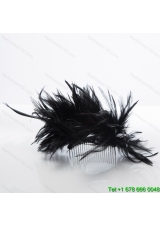 Feather Black Summer Hair Combs for Women