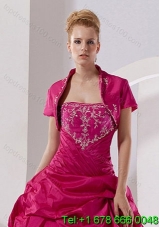 New Arrival Hot Pink Quinceanera Jacket with Open Front