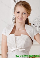 White Short Sleeves Jacket For Formal Occasion