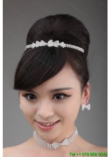 Alloy With Rhinestone Bowknot Jewelry Set Including Necklace Crown And Earrings