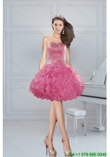 Gorgeous Ball Gown Pink Sweetheart Beading Plus Size Prom Dresses