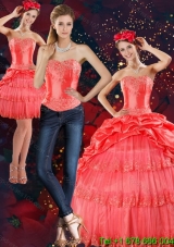 2015 Strapless Detachable Quinceanera Skirts with Pick Ups and Beading