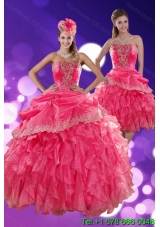 The Super Hot Strapless Quince Dresses with Ruffles and Appliques