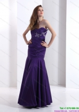 2015 Elegant Prom Dresses with Beading and Ruching