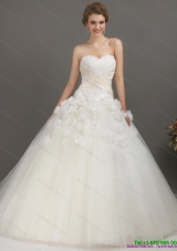 2015 Top Selling Sweetheart Wedding Dress with Appliques