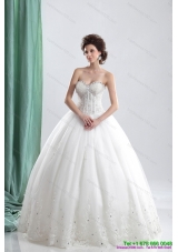 Top Selling 2015 Sweetheart Wedding Dress with Beading and Lace