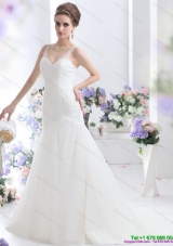 2015 Elegant A Line Mermaid Wedding Dress with Lace