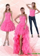 2015 Detachable Most Popular Strapless Prom Skirts with Beading and Ruffled Layers