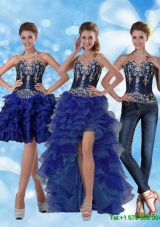 Detachable Most Popular Sweetheart Prom Skirts with Ruffled Layers and Embroidery