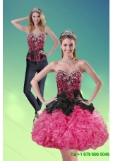 2015 Detachable  Sweetheart Multi Color Prom Skirts with Ruffles and Beading