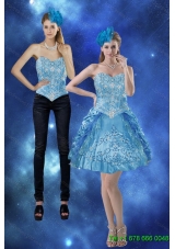 Detachable 2015 Sweetheart Prom Skirtswith Embroidery and Pick Ups