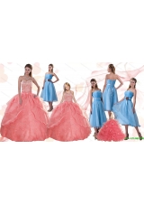 Discount Sweetheart Beading and Ruffles Quinceanera Dress and Strapless Hand Made Flower Dama Dresses and Halter Top Beading Little Girl Dress