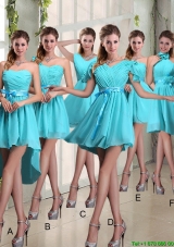2015 Summer Ruching A Line Chiffon Lace Up Top Seller Dama Dresses