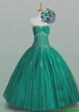 2015 Classical Strapless Quinceanera Dresses with Beading and Appliques