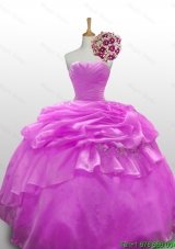 2015 Fashionable Beaded Quinceanera Dresses with Ruffled Layers