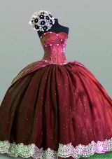 Dynamic Sweetheart Lace Quinceanera Gowns in Taffeta for 2015