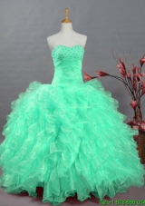 Perfect Sweetheart Quinceanera Dresses with Beading and Ruffles for 2015