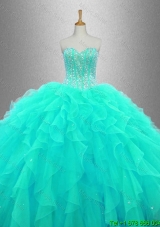 Ball Gown Elegant Sweet 16 Dresses with Beading and Ruffles