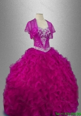 Ruffles Sweetheart In Stock Quinceanera Dresses with Beading