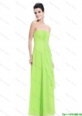 Elegant Strapless Beaded Prom Dresses in Spring Green