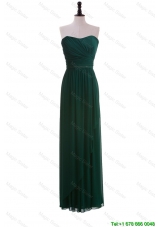 Clearence Made Empire Strapless Ruching Prom Dresses in Dark Green