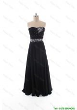 Designer Empire Strapless Beaded Prom Dresses in Black