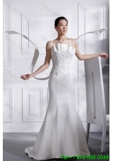 Romantic Court Train Appliques and Beading Wedding Dresses in Mermaid