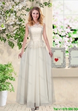 Perfect Champagne Bridesmaid Dresses with Appliques and Lace