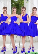 Elegant A Line Sweetheart Dama Dresses in Royal Blue