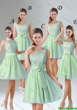 Romantic Short Dama Dresses with Hand Made Flower for Wedding Party