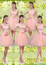 Junior A Line Hand Made Flowers Prom Dresses with Appliques
