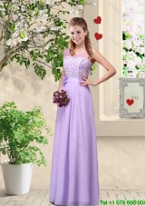 Junior Hand Made Flowers Prom Dresses with Lace
