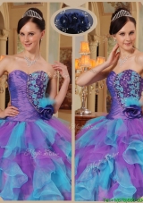 Cheap Multi Color Quinceanera Dresses with Beading and Ruffles