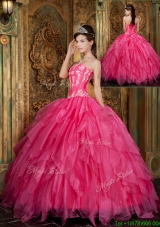 2016 Fashionable Ball Gown Floor Length Hot Pink Quinceanera Dresses