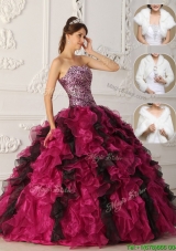 Luxurious 2016 Multi Color Quinceanera Gowns with Ruffles
