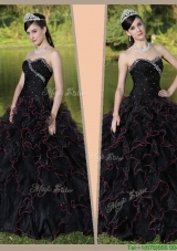 2016 Most Popular Sweetheart Quinceanera Gowns with Ruffles Layered and Beading