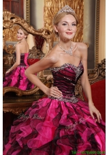 Luxurious Ball Gown Sweetheart Beading and Ruffles Quinceanera Dresses
