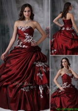 Most Popular Ball Gown Strapless Appliques Quinceanera Dresses