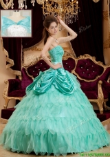 Most Popular Pick Ups and Ruffles Quinceanera Dresses with Strapless