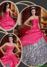 Plus Size Ball Gown Sweetheart Quinceanera Dresses in Hot Pink